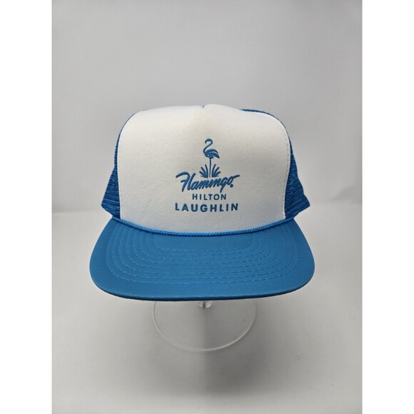 VINTAGE FLAMINGO HILTON CASINO LAUGHLIN NEVADA BASEBALL HAT CAP UNISEX OS 1980s - Picture 1 of 11